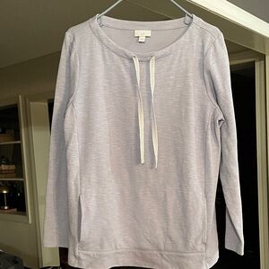 J.Jill Powder Blue Sweatshirt with Drawstring